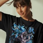 Inosuke Beast Breathing Blue Aura Graphic Demon Slayer Anime T Shirt