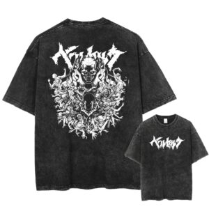 Berserk Anime Guts Struggler Skull Knight Demons Dark Fantasy Manga T Shirt