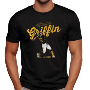 Konnor Griffin Pittsburgh Pirates Slugger Swing Pose T Shirt