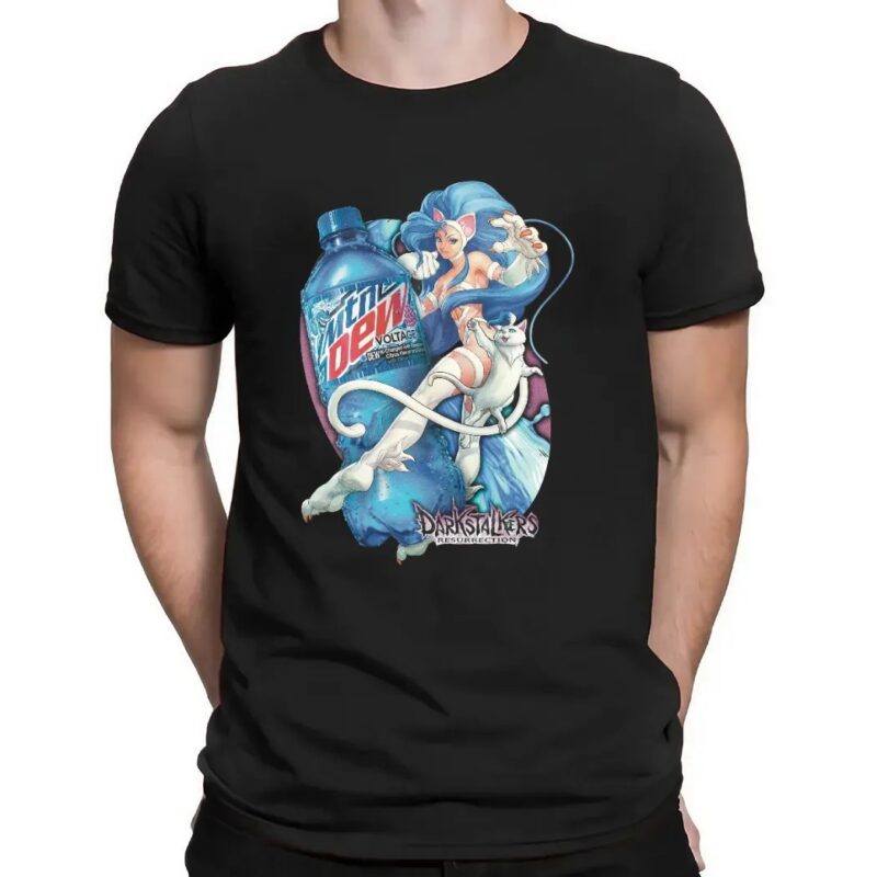 Felicia Capcom's Darkstalkers Resurrection Mountain Dew Voltage Mashup T Shirt
