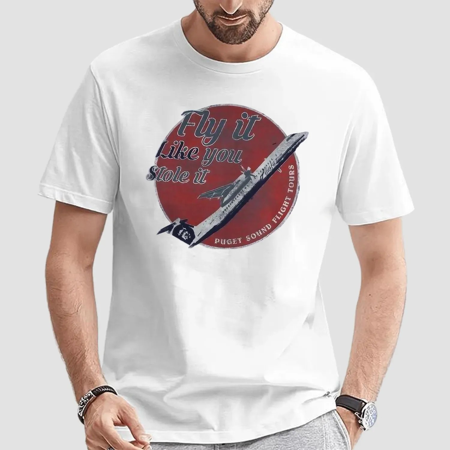 Fly It Like You Stole It Puget Sound Flight Tours T Shirt