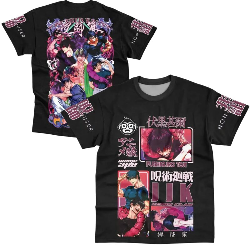 Fushiguro Toji V2 Jujutsu Kaisen Anime 2 Sides T Shirt