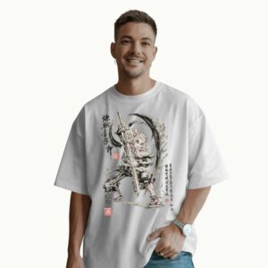 Demon Slayer Rengoku Kyojuro Flame Hashira Samurai Ink Art T Shirt