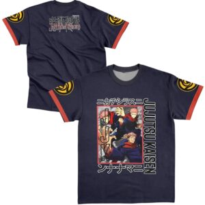 Itadori Yuuji Jujutsu Kaisen Streetwear Extra Print - Large Print - Sleeve Print T Shirt