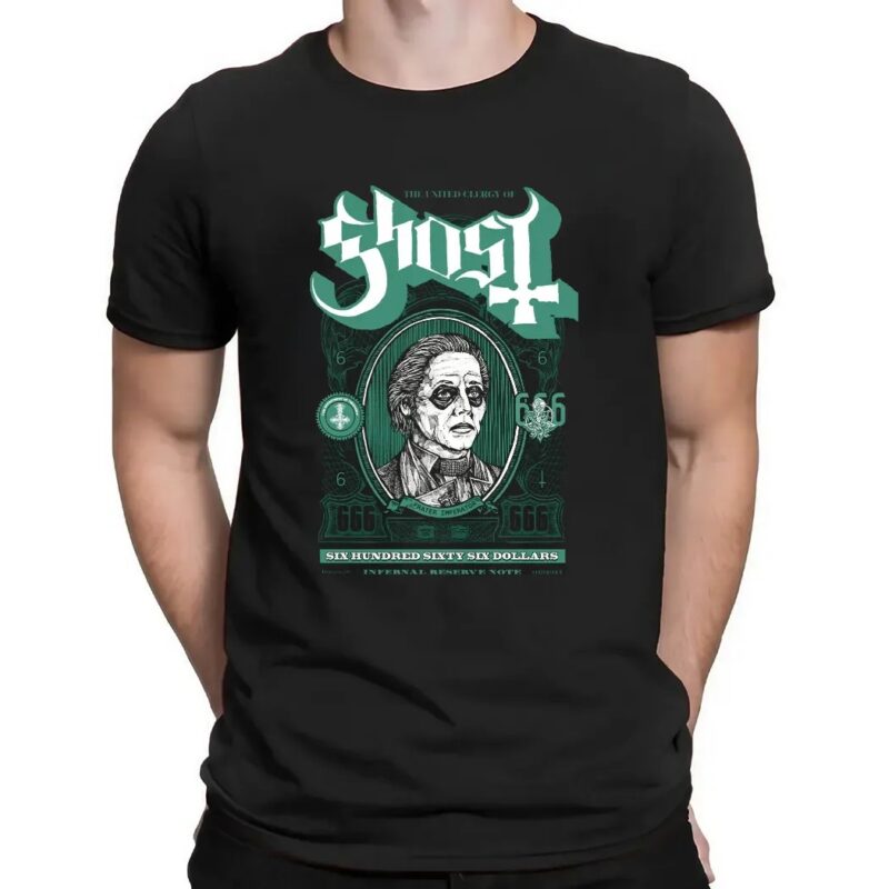 Ghost Band The United Clergy Of Ghost 666 Dollars Infernal Reverse Note Mummy Dust T Shirt