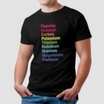 Fluorine Uranium Carbon Potassium Titanium Rubidium Uranium Magnesium Platinum T Shirt