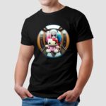 Harley Quinn x Hello Kitty In Elevator fisheye lens Graphic T Shirt