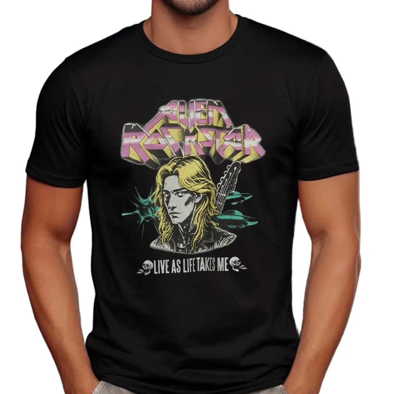 Joo Yeon Alien Rock Star Live As Life Takes Me T Shirt