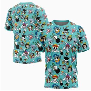 Strawhats Jolly Roger V2 One Piece Anime T Shirt