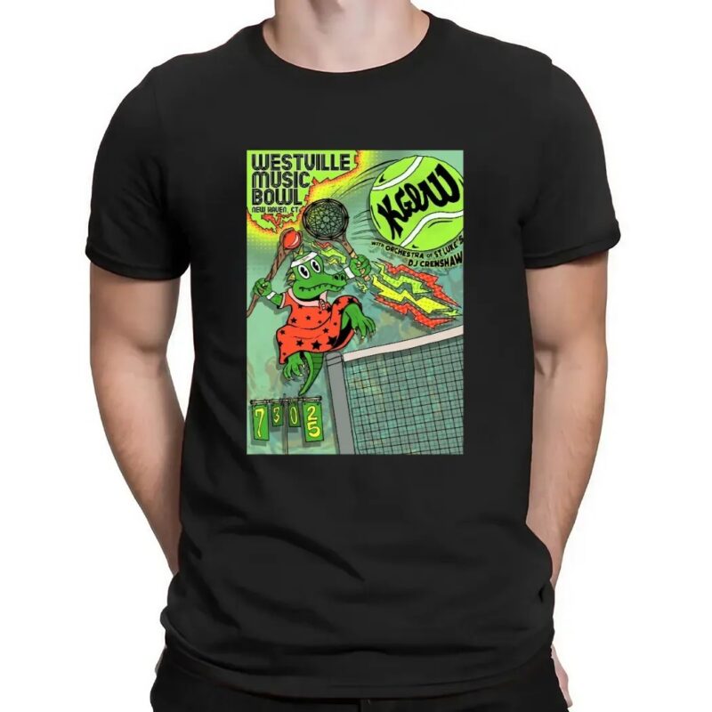 King Gizzard And The Lizard Wizard Orchestra New Haven Connecticut 2025 Gig Poster At Westville Music Bowl On July 30 2025 Tennis Courts Poster T Shirt