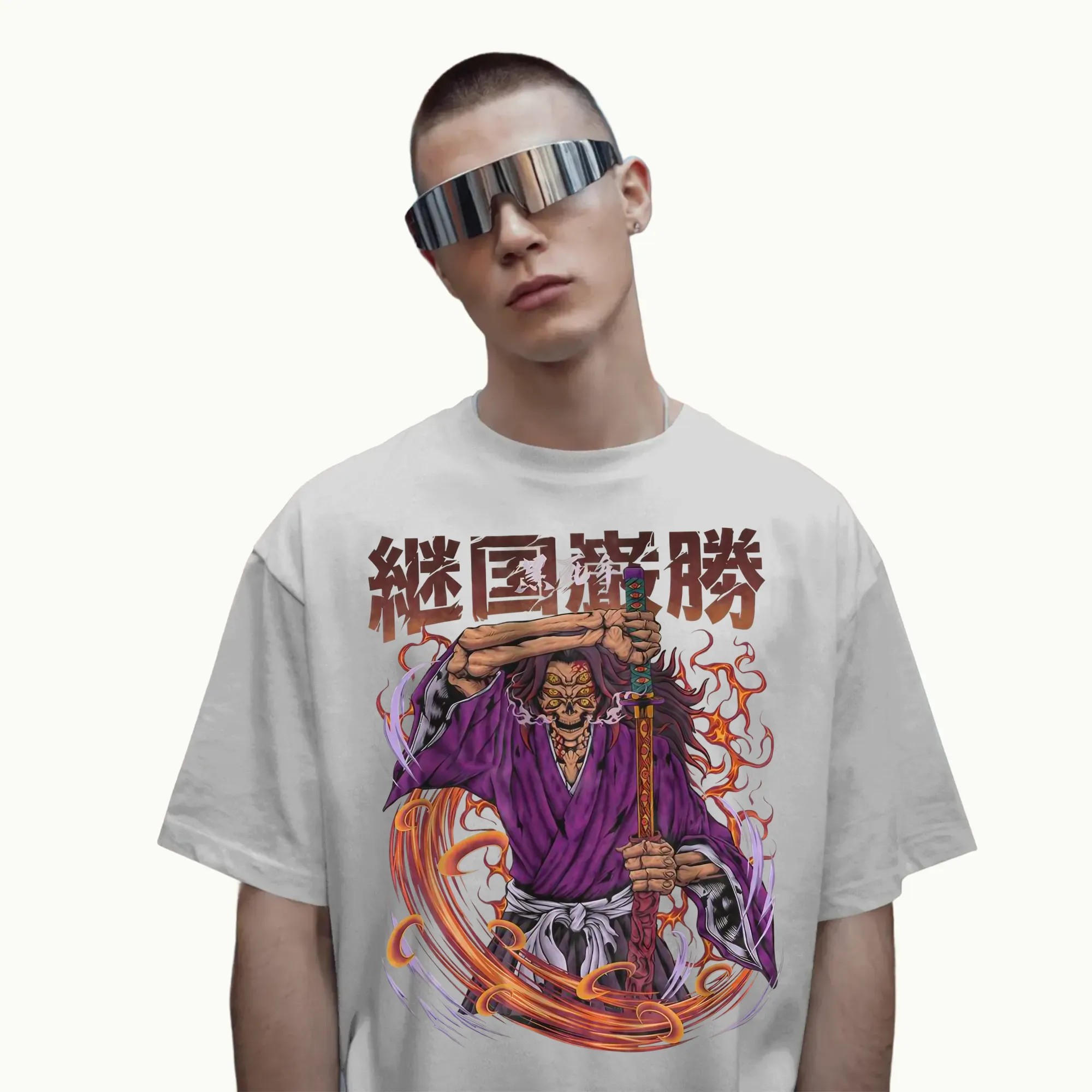 Kokushibo Upper Moon One Demon Slayer Villain Multi-Eyes Demon T Shirt