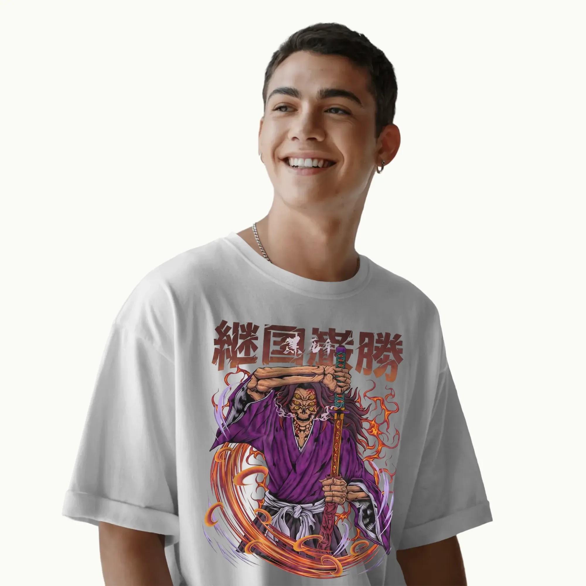 Kokushibo Upper Moon One Demon Slayer Villain Multi-Eyes Demon T Shirt