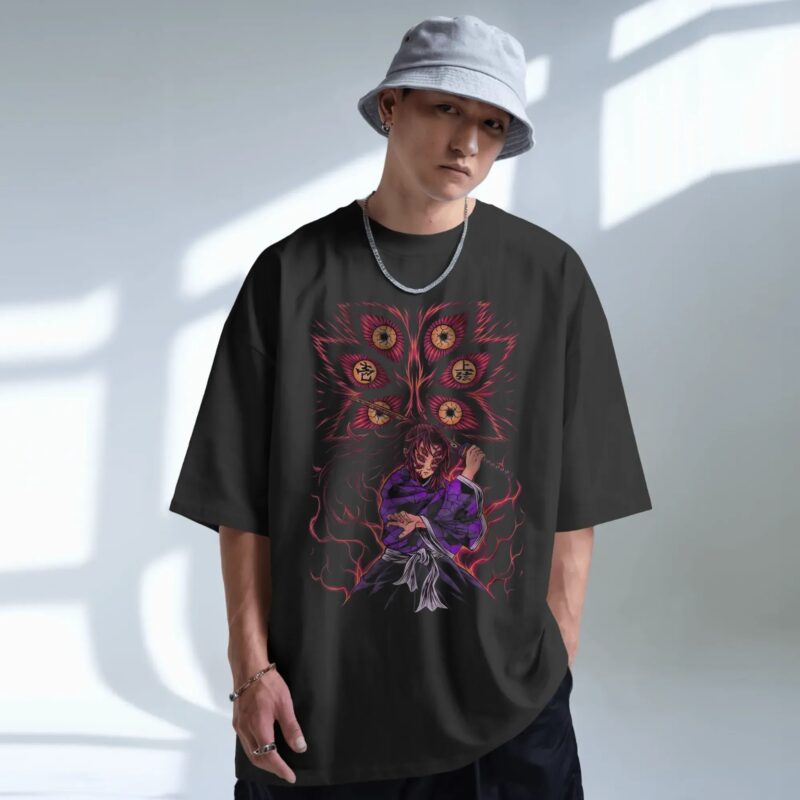 Kokushibo Upper Moon One Multi-eyes Demon Dark Fantasy Demon Slayer Anime T Shirt
