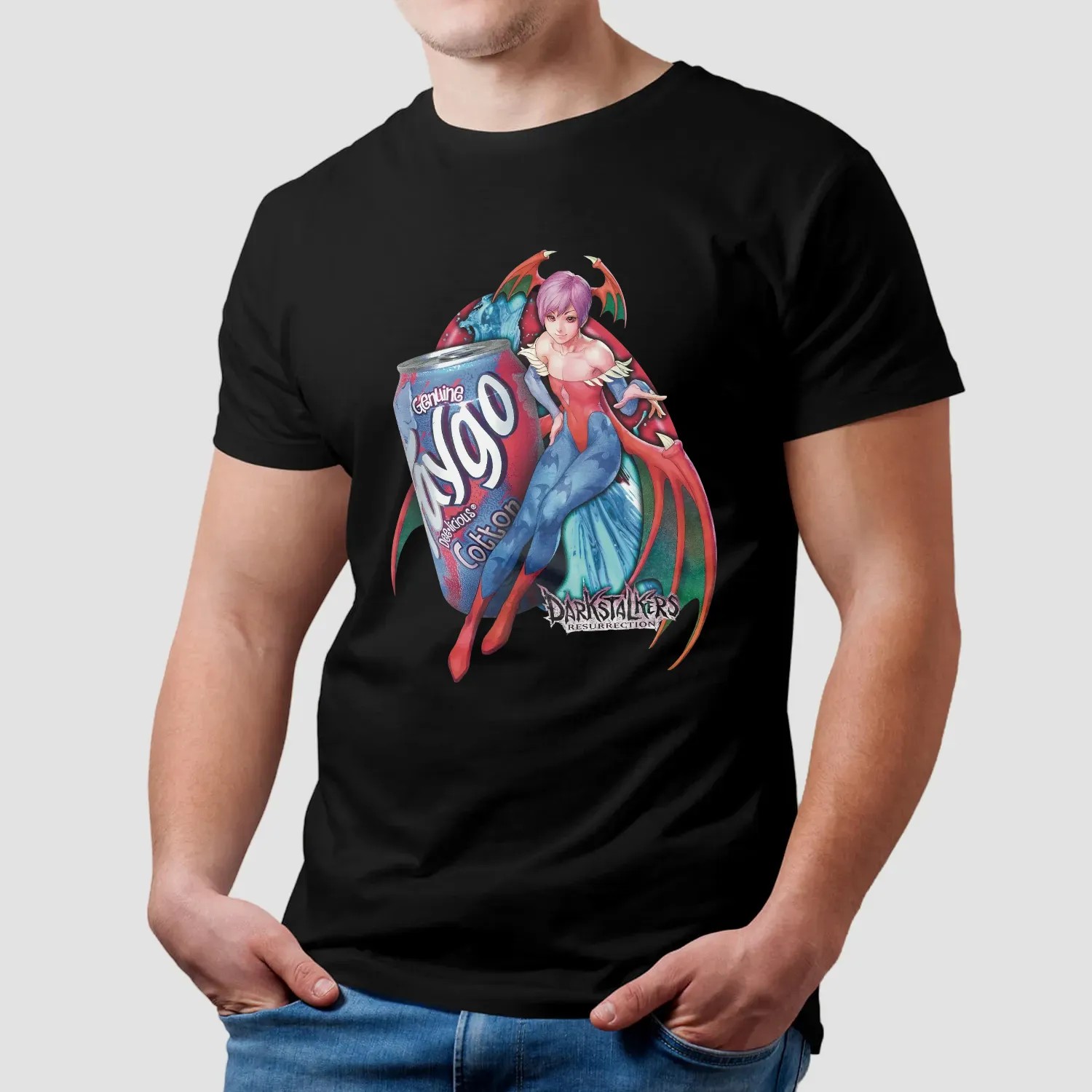 Lilith Aensland Darkstalkers Resurrection Faygo Cotton Candy Soda Mashup T Shirt
