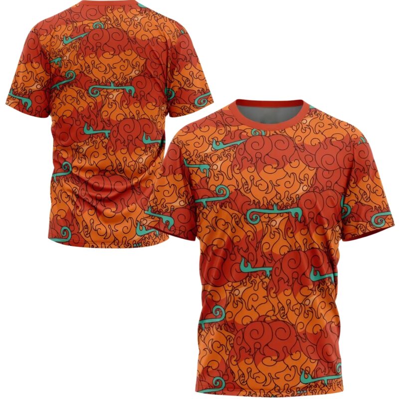 Mera Mera No Mi One Piece All Over Print T Shirt