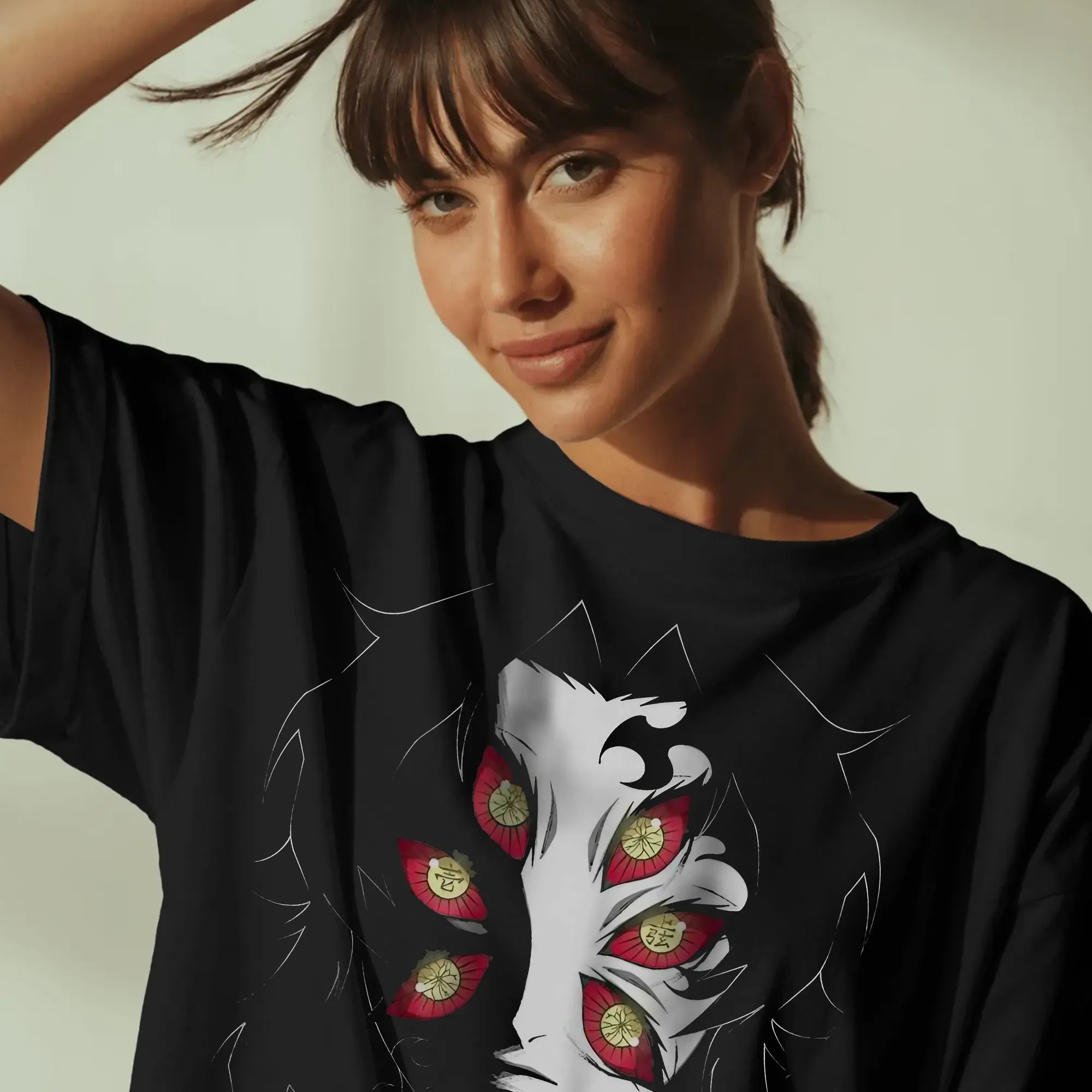 Minimalist Kokushibo Face Demon Slayer Upper Moon One Eyes Graphic T Shirt