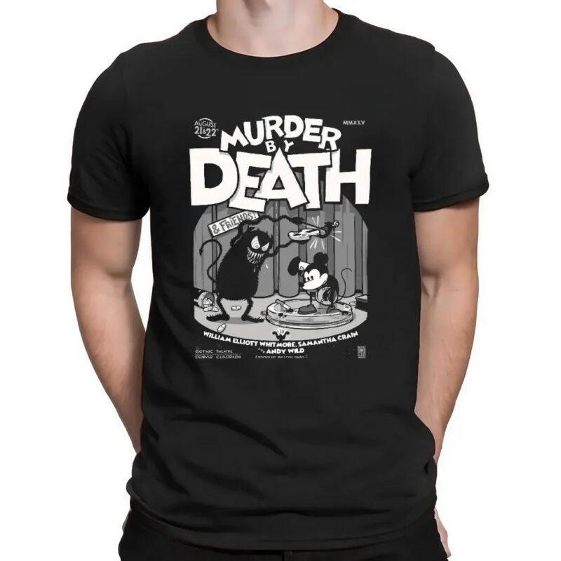 Murder By Death Denver Colorado 2025 Shows Poster At Gothic Theatre On August 21 22 Retro Mickey Show Poster T Shirt