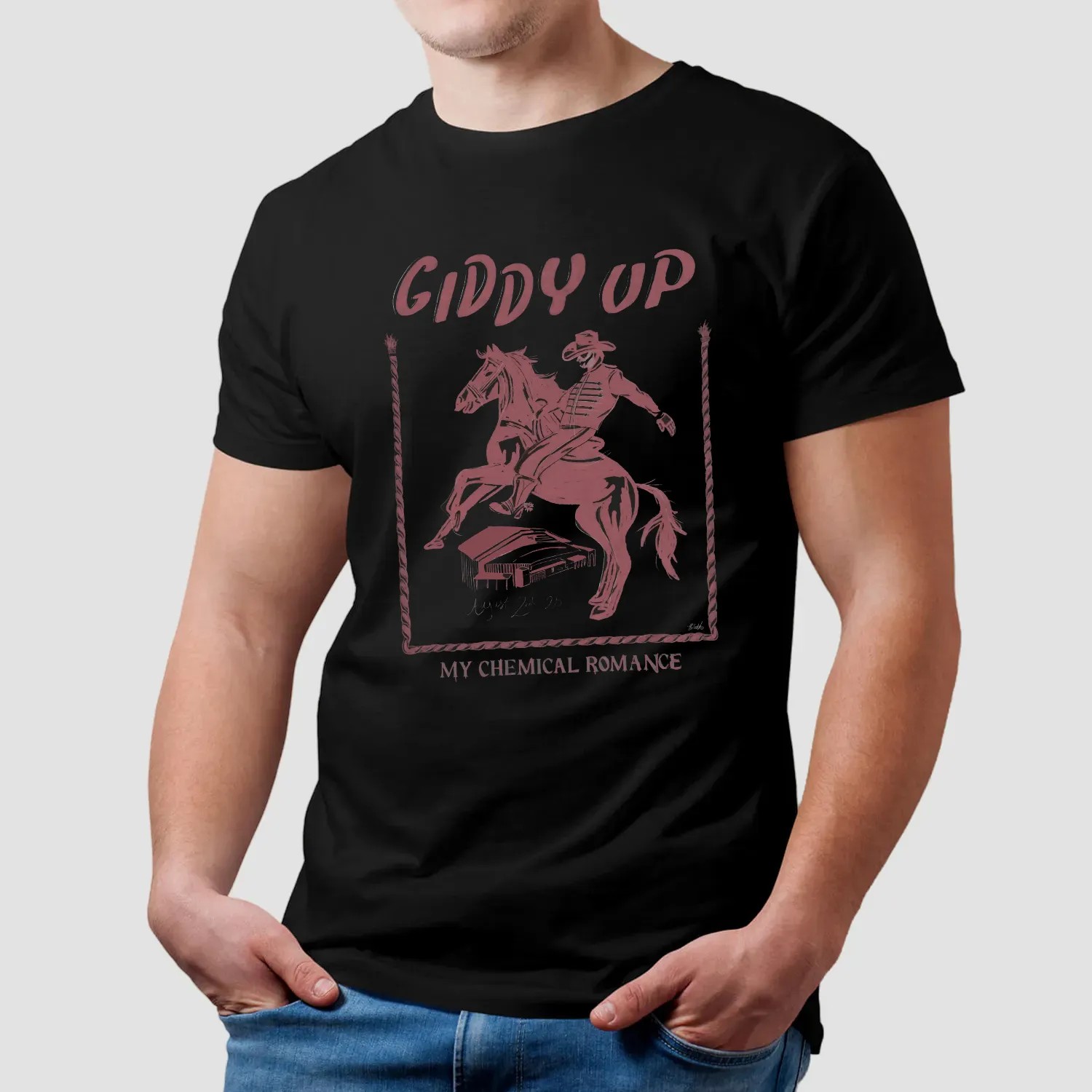 My Chemical Romance Giddy Up Arlington August 2nd 2025 Concert T Shirt