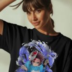 Tanjiro Kamado Demon Slayer Water Breathing Fox Mask Sword Anime T Shirt