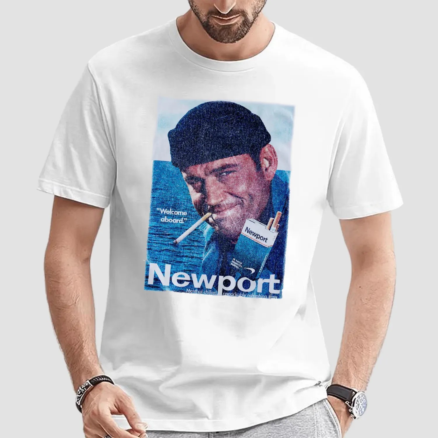 Newport Cigarettes Sailor Menthol Chilled Welcome Aboard T Shirt