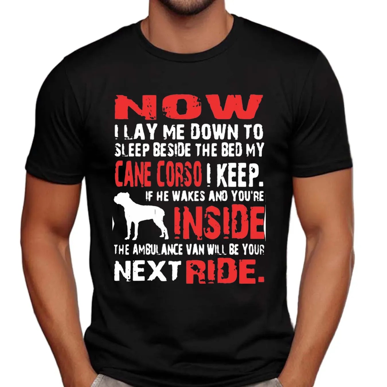 Now I Lay Me Down To Sleep Beside The Bed My Cane Corso I Keep T Shirt