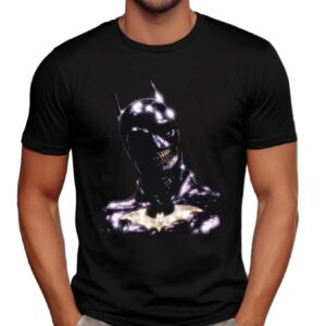 Smiling Bat Dark Hero Glitch Art T Shirt