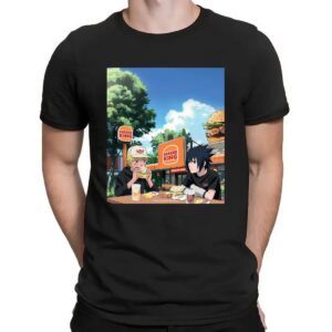 Naruto At Burger King Buger Mashup T Shirt