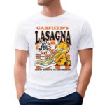 Garfield's Lasagna By The Slice Free Delivery Except Mondays We Hate Mondays T Shirt