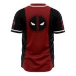 Deadpool Marvel Red Black Superhero Costume Comic Style Baseball Jersey