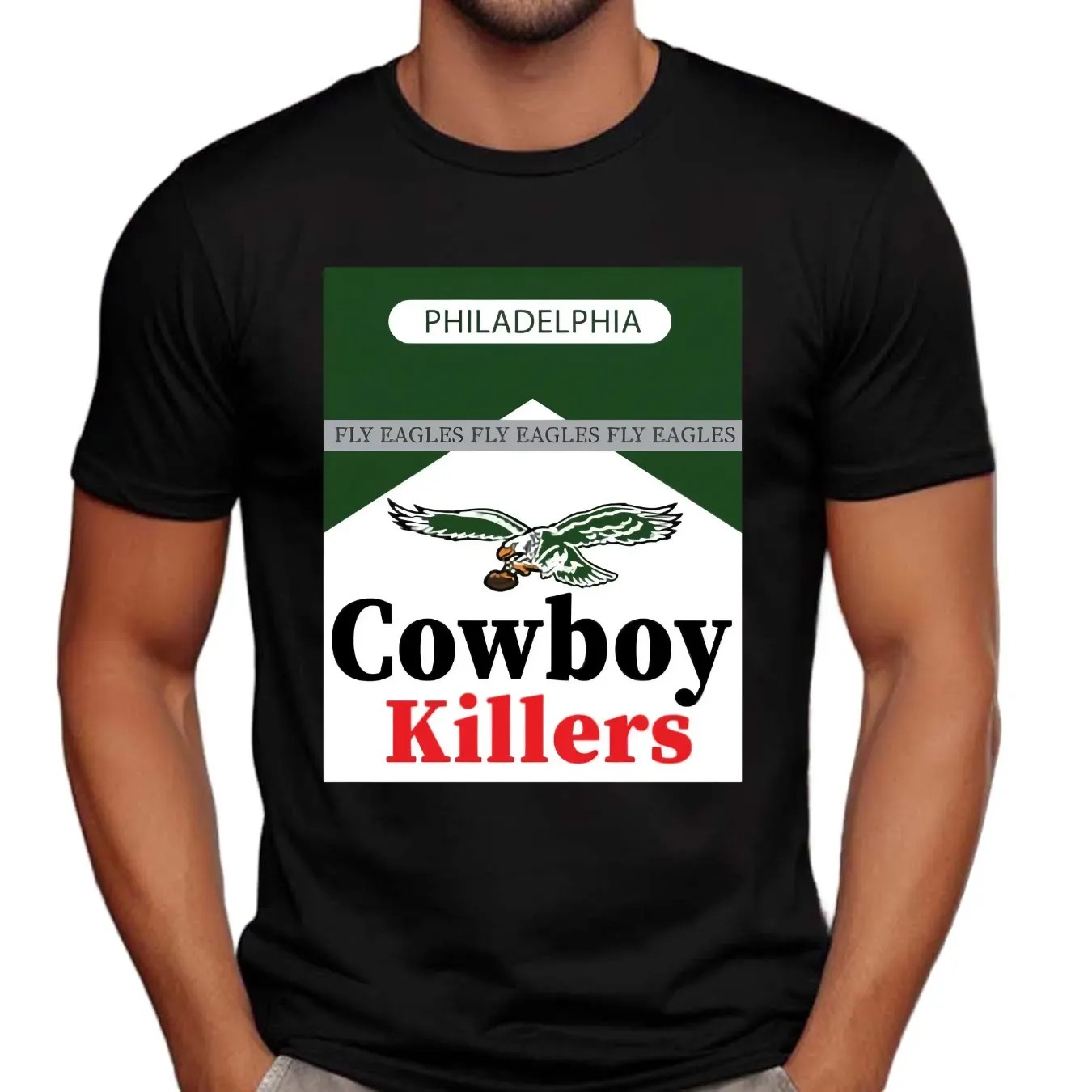 Philadelphia Eagles Cowboy Killers Fly Eagles Marlboro Parody T Shirt