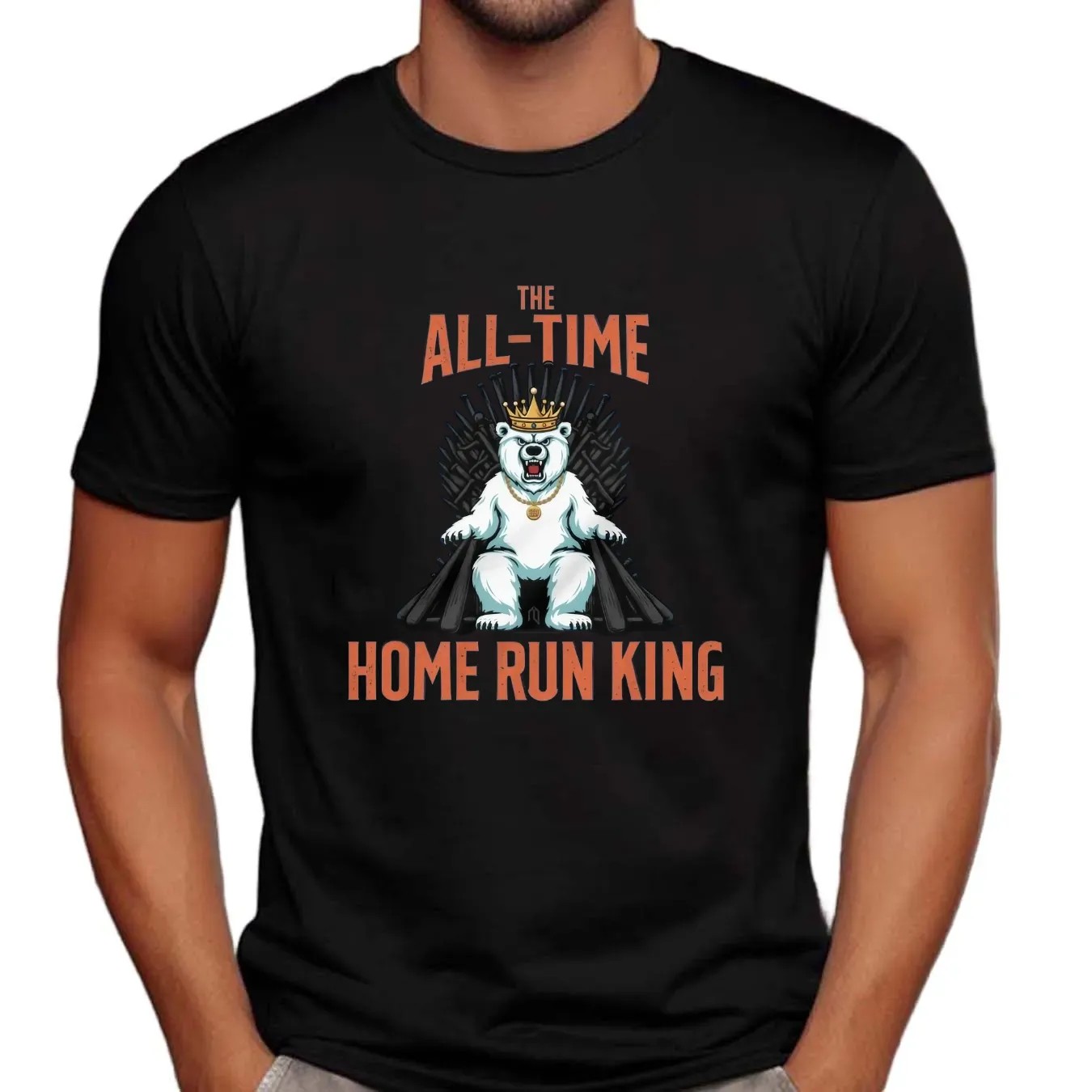 Polar Bear King The All Time Home Run King T Shirt