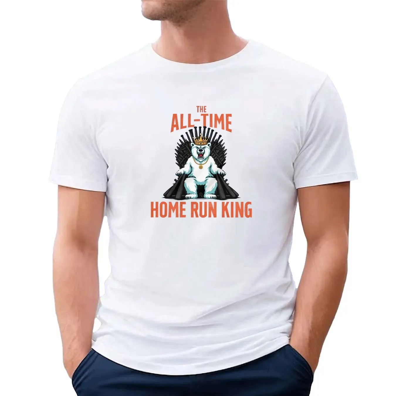 Polar Bear The All Time Home Run King Throne T Shirt