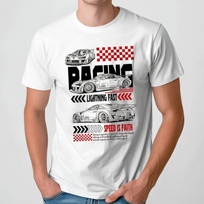 Racing Lightning Fast Speed Is Faith Racing Is My Belief T Shirt