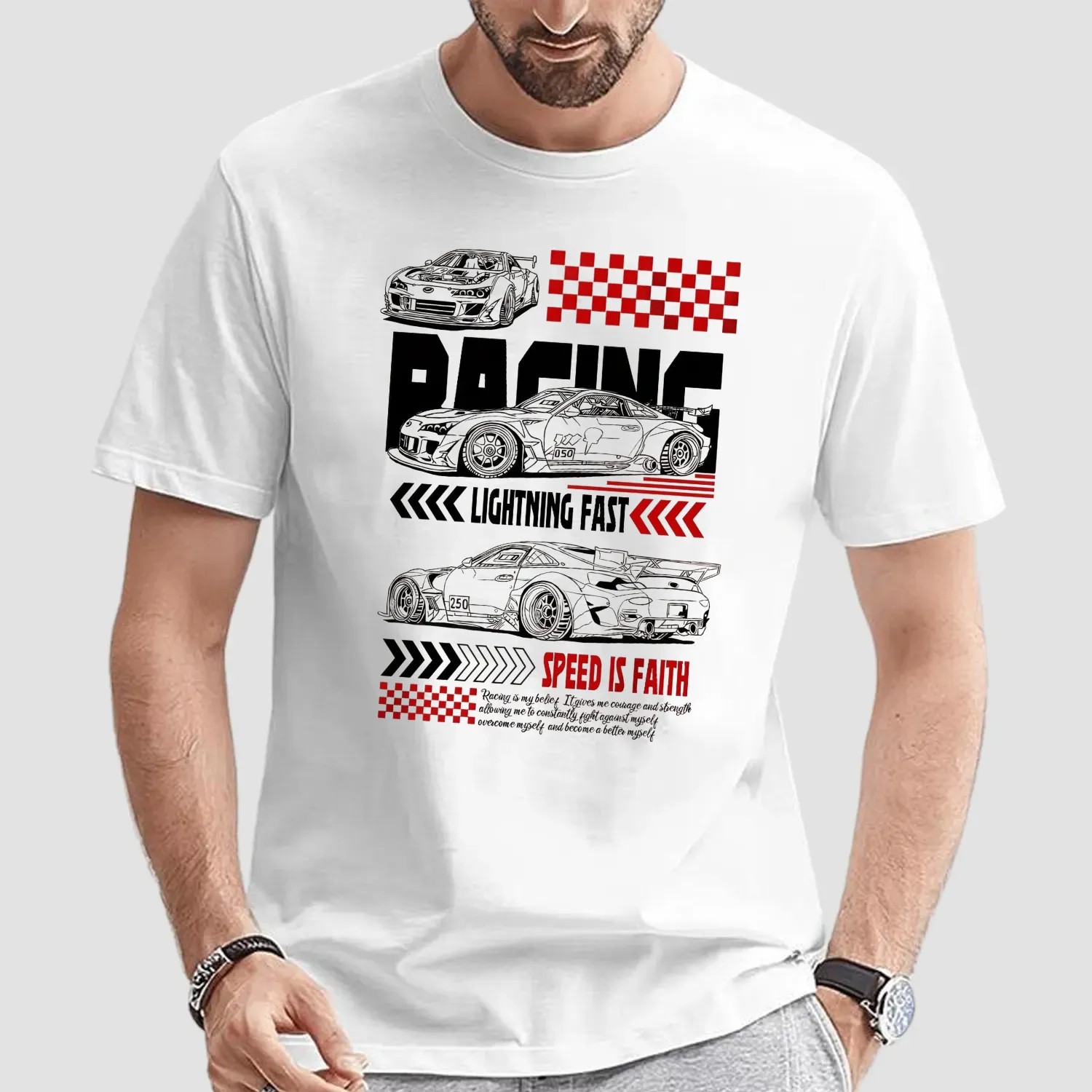 Racing Lightning Fast Speed Is Faith Racing Is My Belief T Shirt