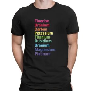 Fluorine Uranium Carbon Potassium Titanium Rubidium Uranium Magnesium Platinum T Shirt
