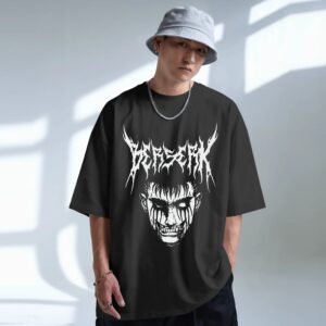 Berserk Guts Mad Smile Metal Style T Shirt