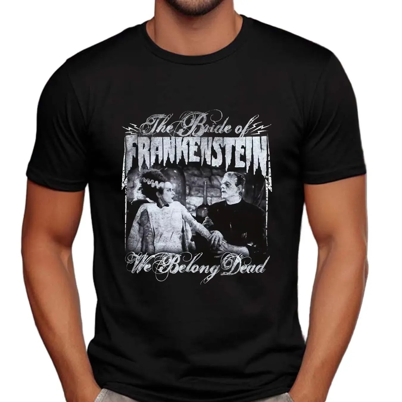 Rock Rebel Universal Monsters The Bride Of Frankenstein Belong Dead T Shirt