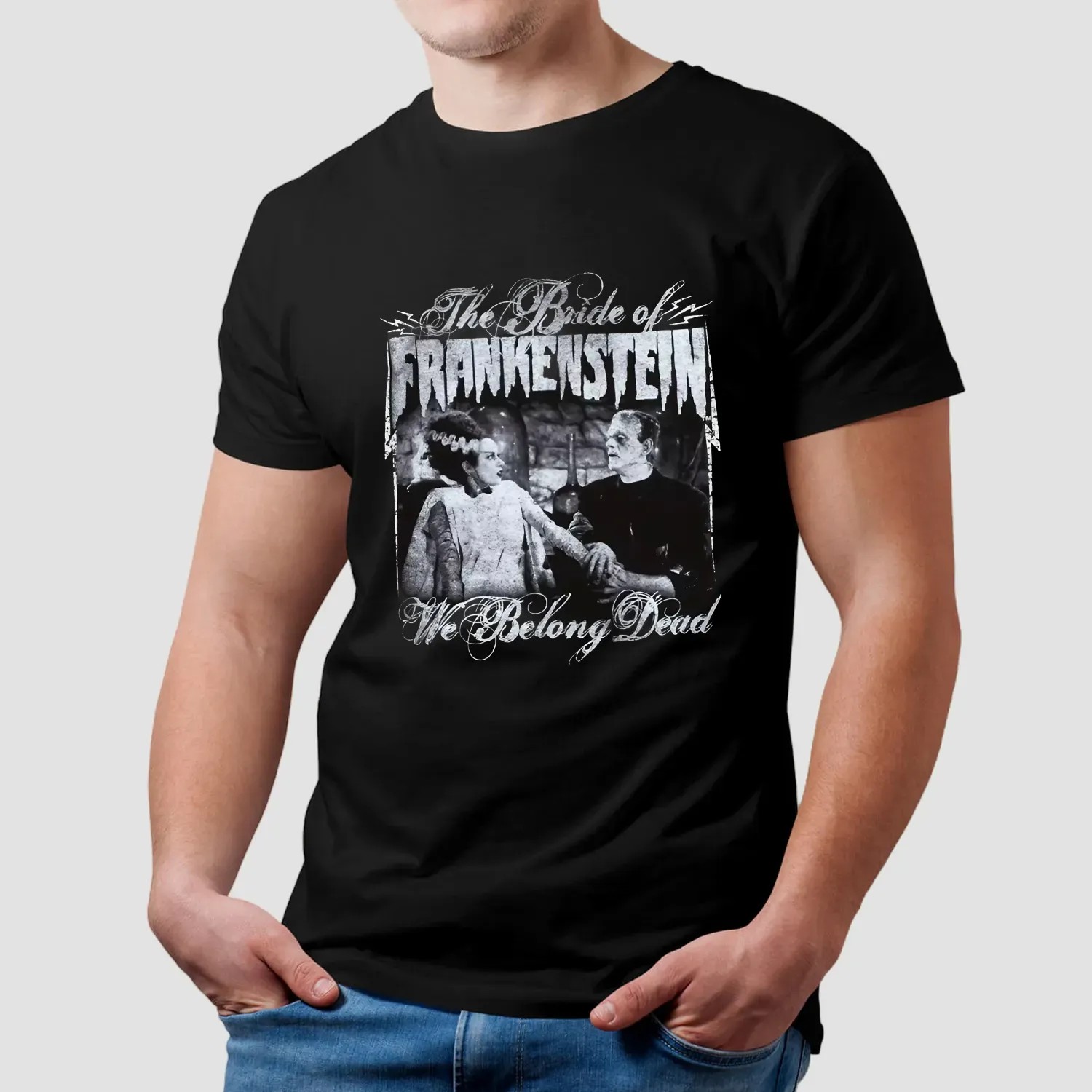 Rock Rebel Universal Monsters The Bride Of Frankenstein Belong Dead T Shirt