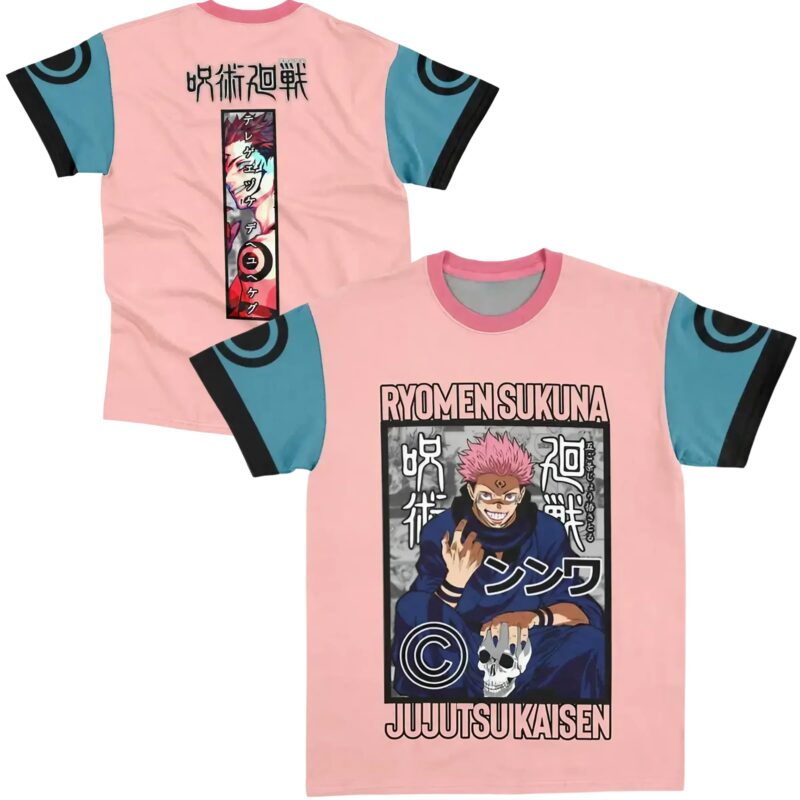 Ryomen Sukuna Jujutsu Kaisen Anime Extra Print - Large Print - Sleeve Print T Shirt