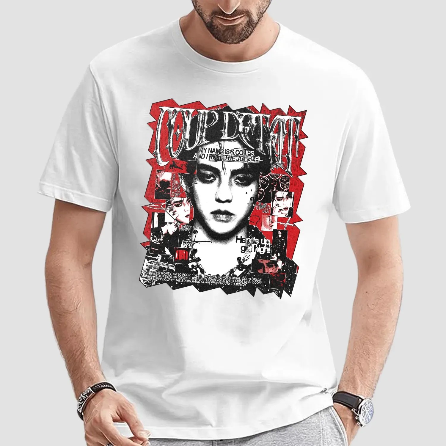 S.Coups SEVENTEEN Defeat My Name Is S.Coups And I Rule The Jungle Hand Up Get High T Shirt