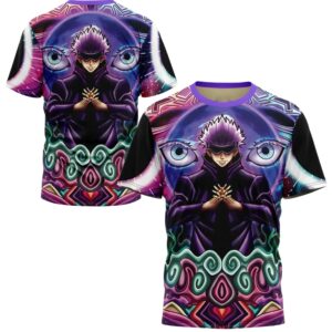 Trippy Gojo Satoru Hollow Purple Jujutsu Kaisen Anime All Over Print T Shirt