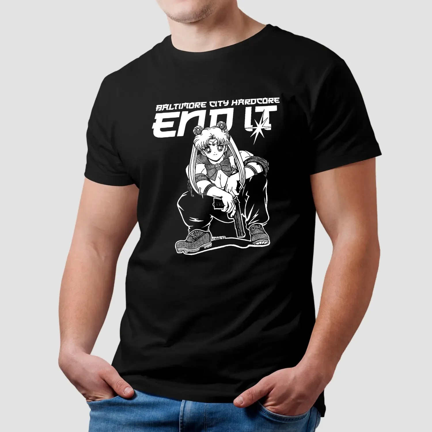 Sailor Moon Baltimore City Hardcore End It T Shirt