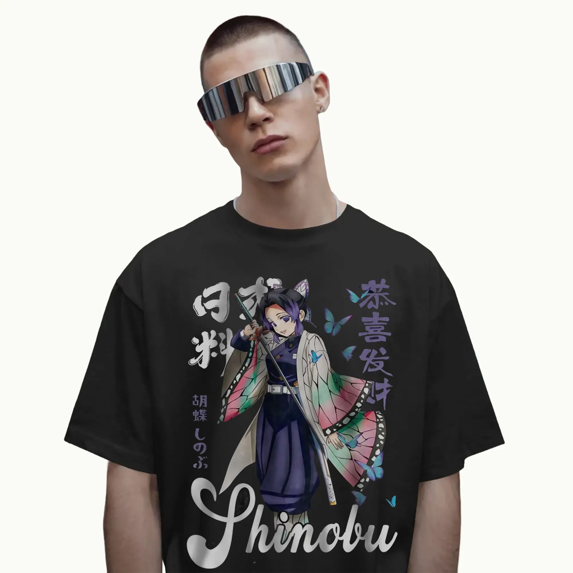 Shinobu Kocho Demon Slayer Insect Hashira Butterfly Haori Anime Graphic T Shirt