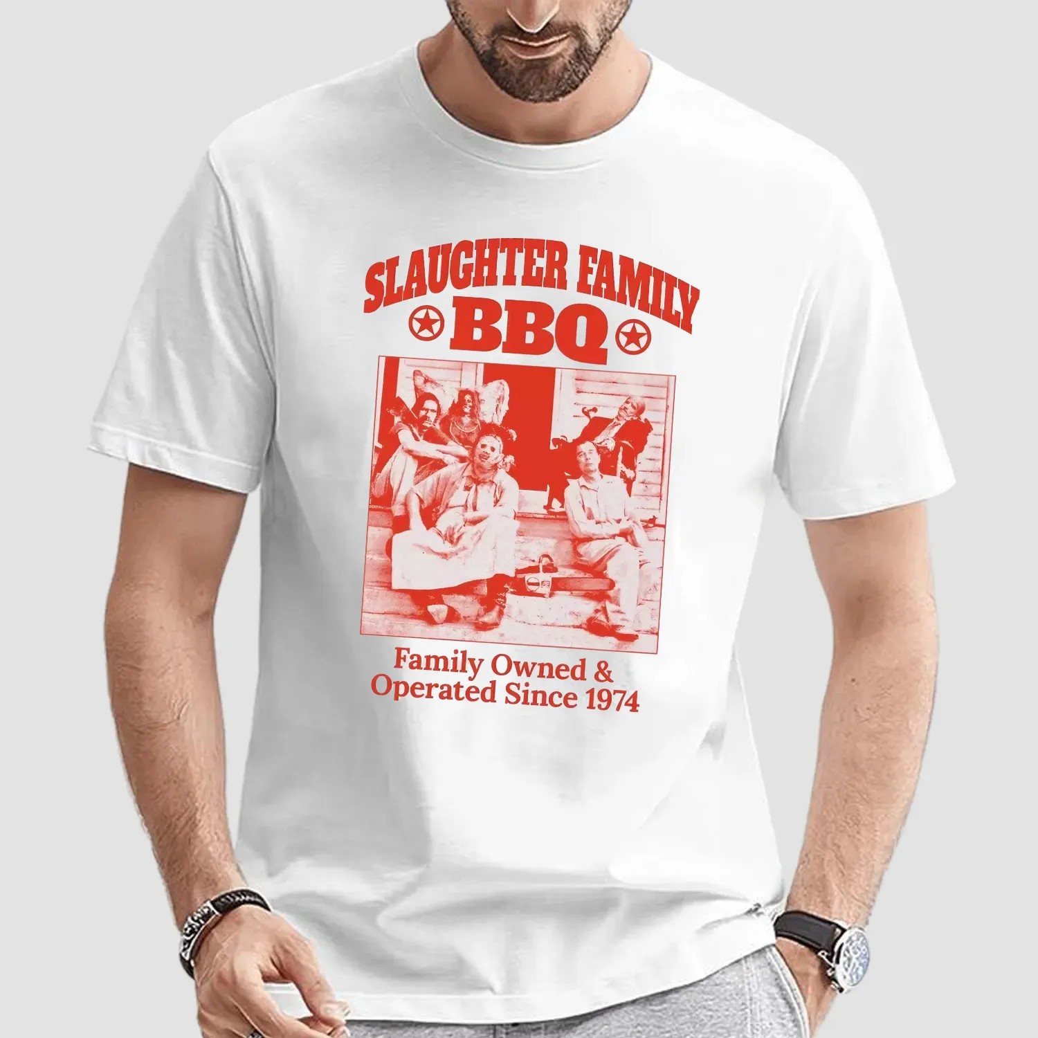 Slaughter Family BBQ Family Owned And Operated Since 1974 Graphic T Shirt