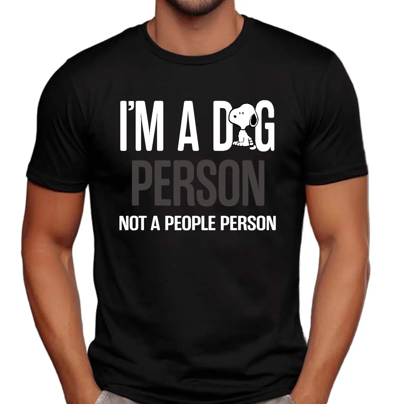Snoopy The Peanuts I'm A Dog Person Not A People Person T Shirt