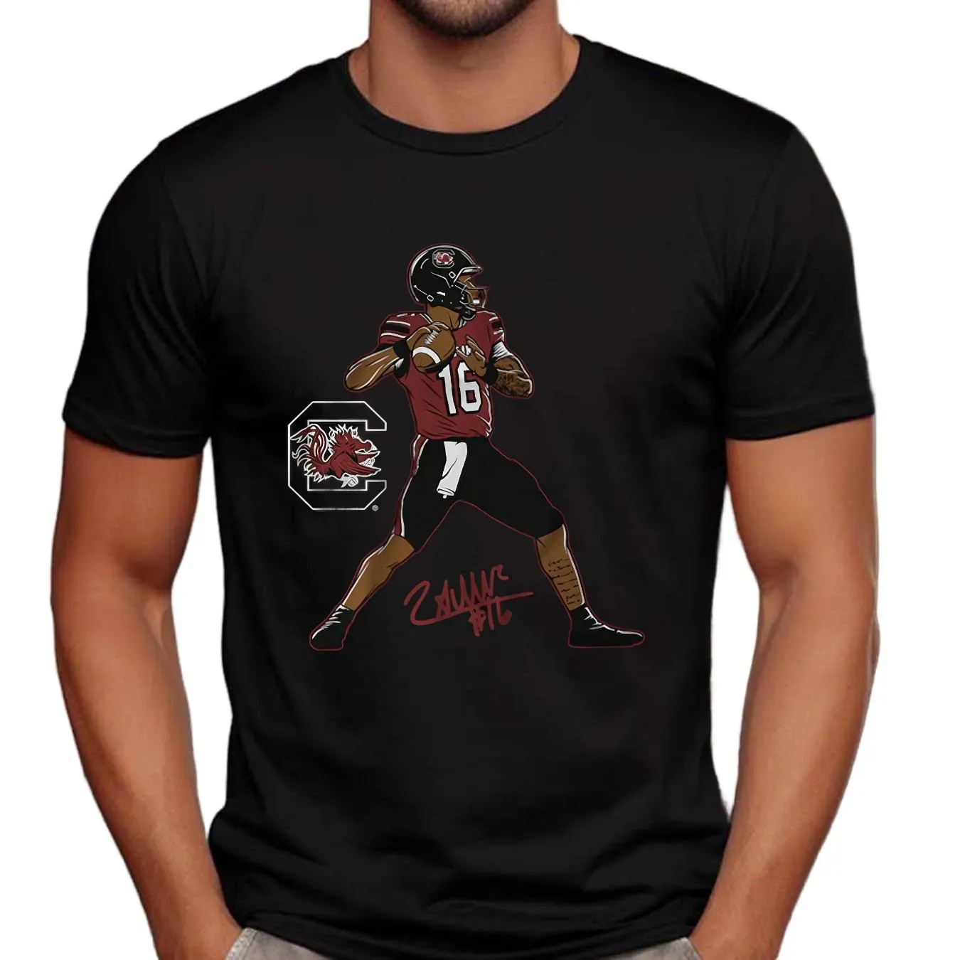 South Carolina Football LaNorris Sellers Superstar Pose Signature T Shirt