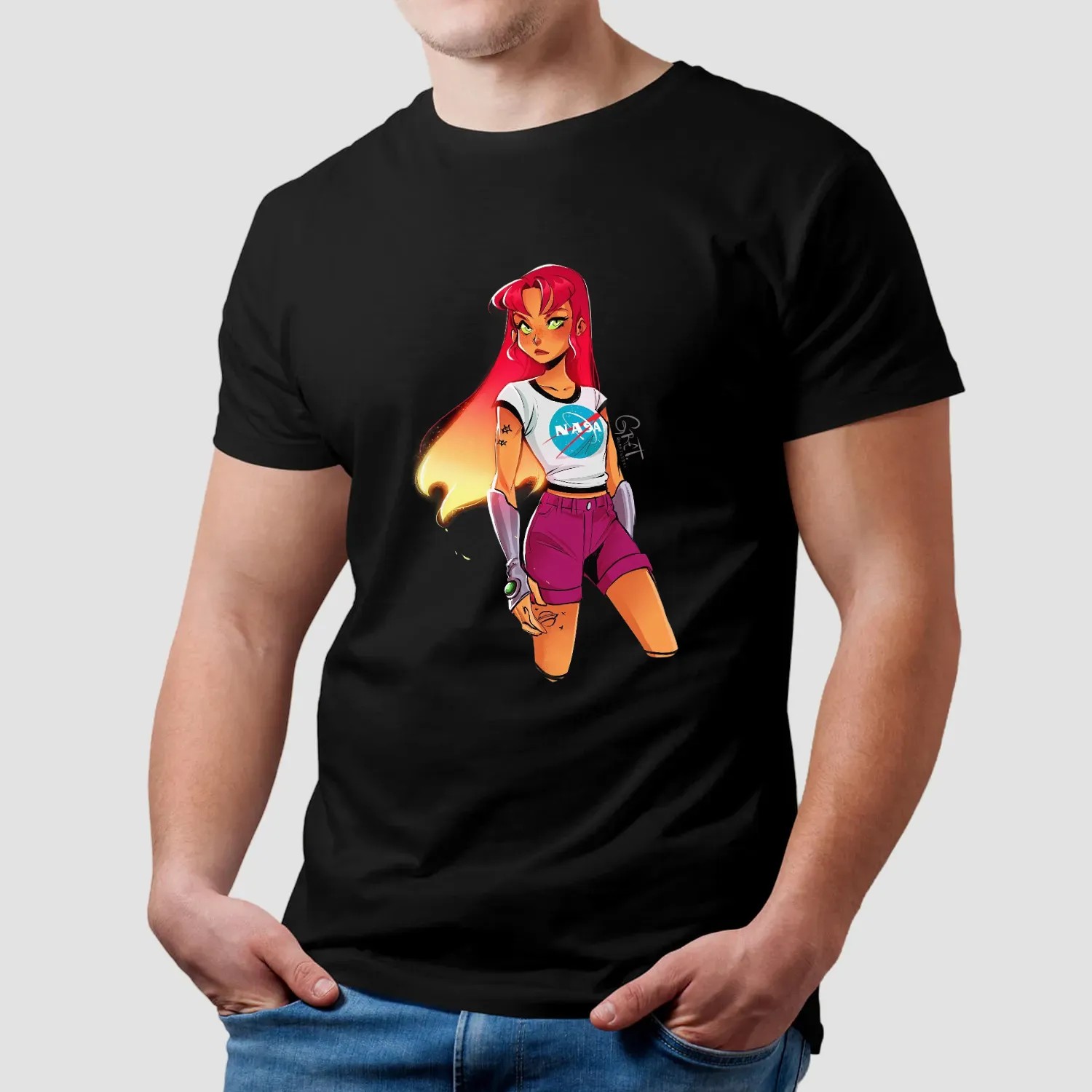 Starfire NASA Teen Titans Go vs Teen Titans DC Comics T Shirt