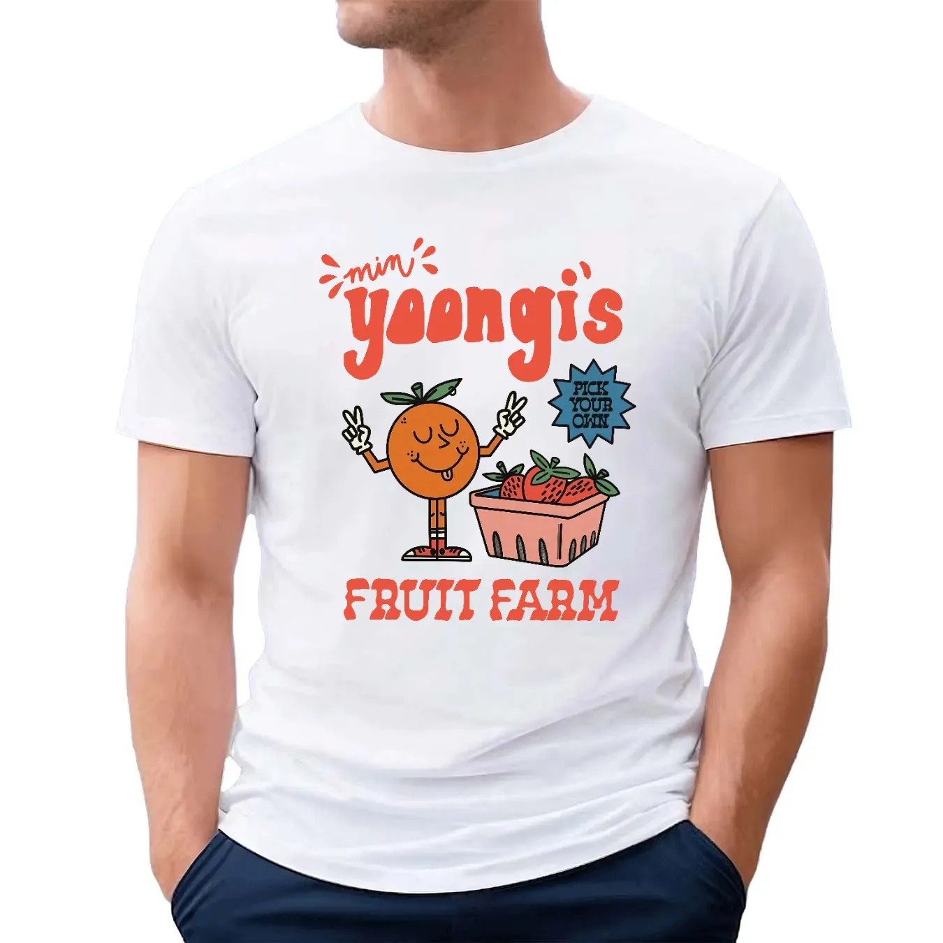 Suga BTS Min Yoongi's Fruit Farm Pick Your Own Kpop 2025 T Shirt