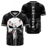 The Punisher Cosplay Marvel Baseball Jersey