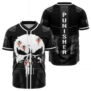The Punisher Cosplay Marvel Baseball Jersey